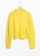 Other Stories Wool Blend Fuzzy Sweater - Yellow