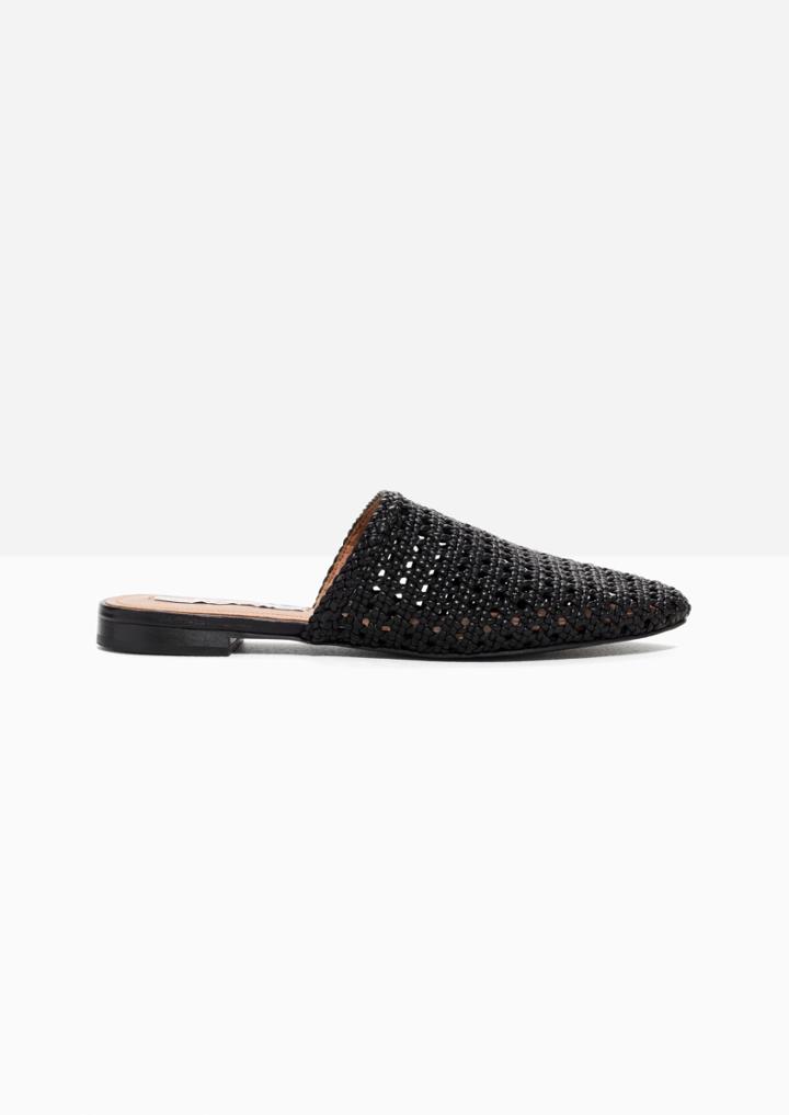 Other Stories Braided Leather Slippers