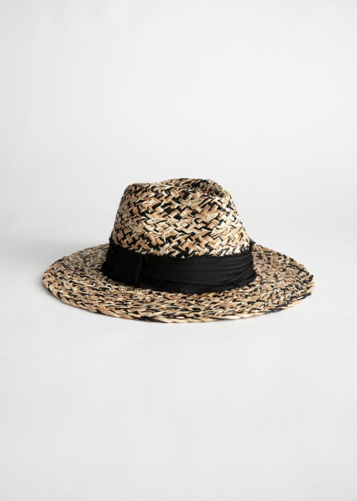 Other Stories Multicoloured Straw Fedora - Black