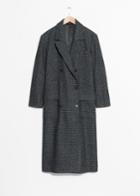 Other Stories Double Breasted Wool Coat - Black
