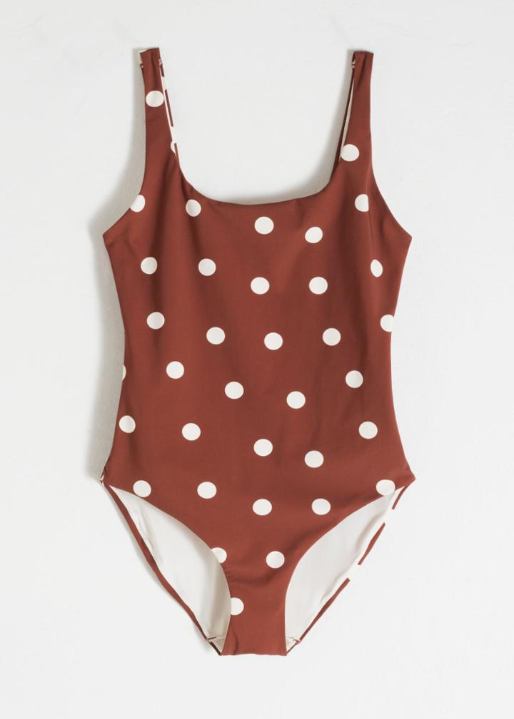 Other Stories Scoop Back Swimsuit - Beige