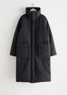 Other Stories Oversized Down Coat - Black