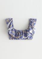 Other Stories Ruffled Bikini Top - Blue