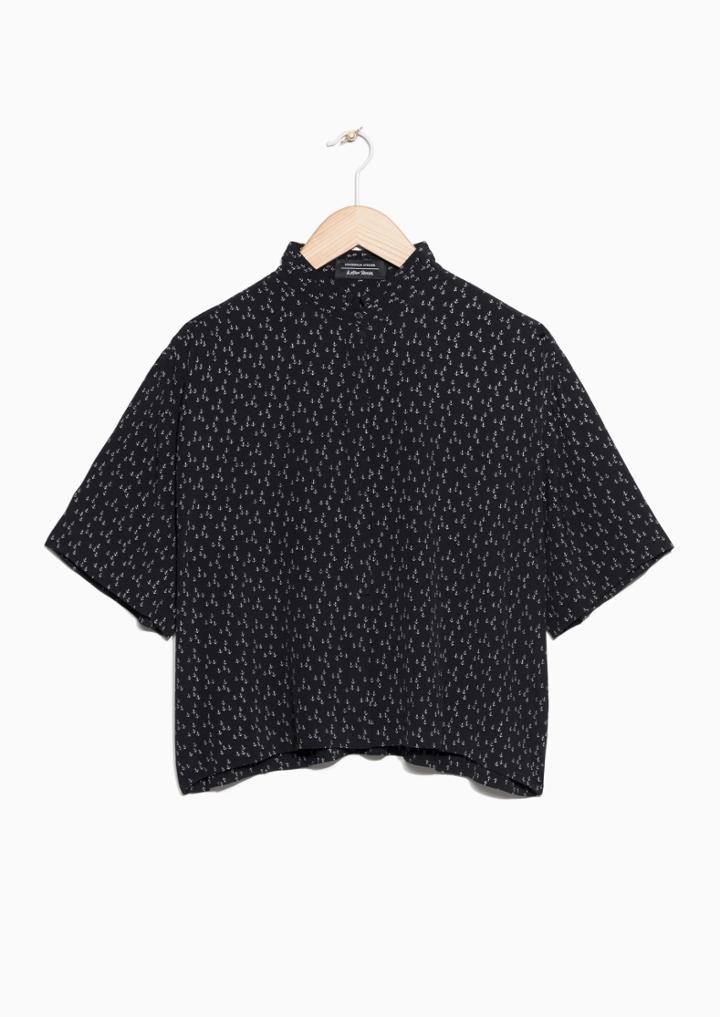 Other Stories Cropped Anchors Away Blouse