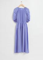 Other Stories Relaxed Gathered Detail Maxi Dress - Blue