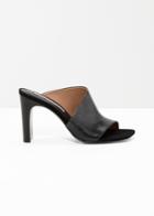 Other Stories Asymmetrical Open Toe Pumps - Black