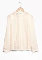 Other Stories Lace Panel Cotton Blouse