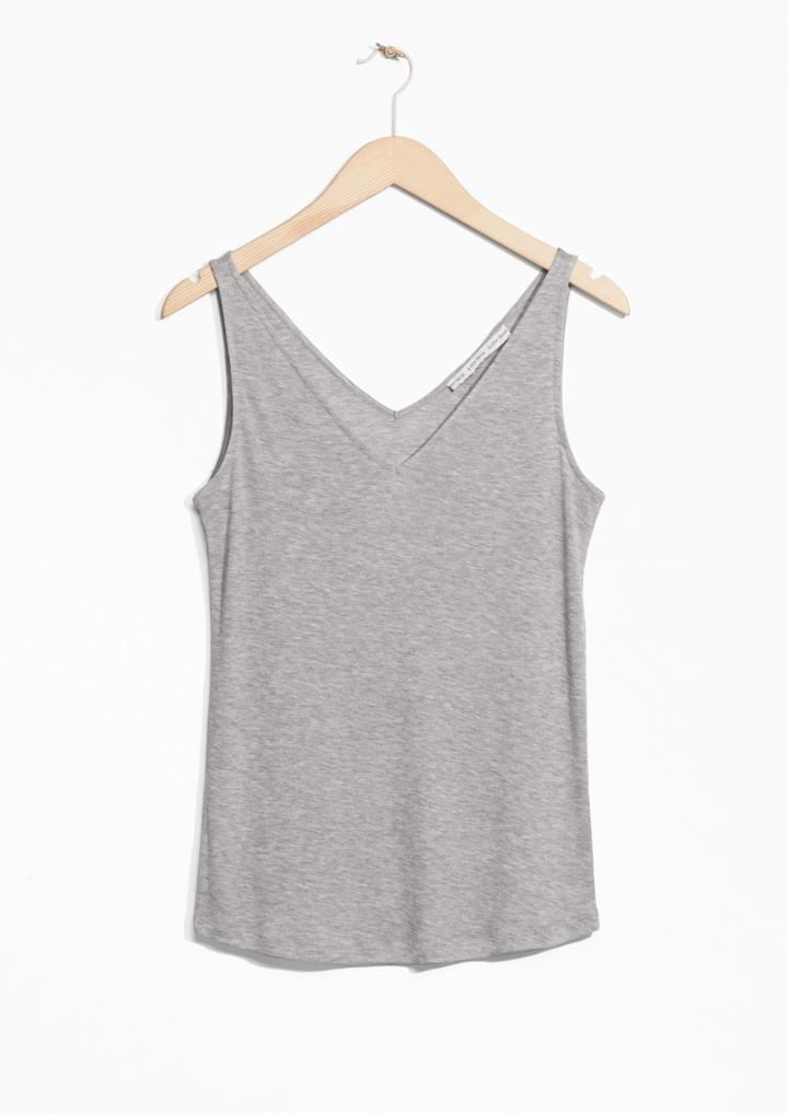 Other Stories Ribbed V-neck Top