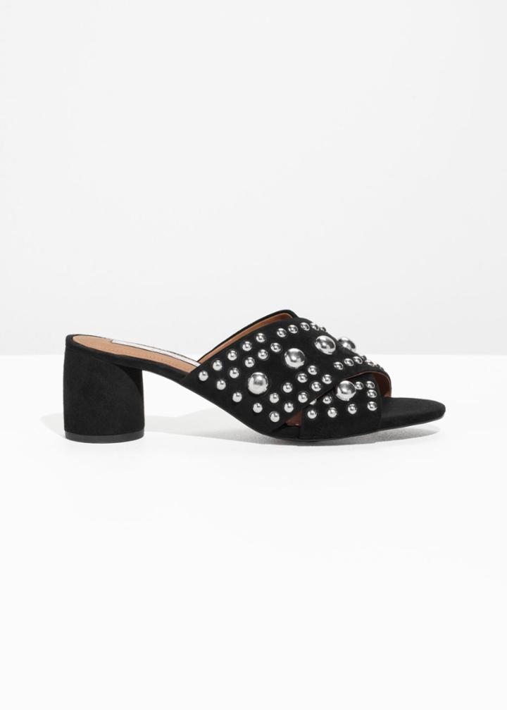 Other Stories Criss Cross Slide Sandals - Black
