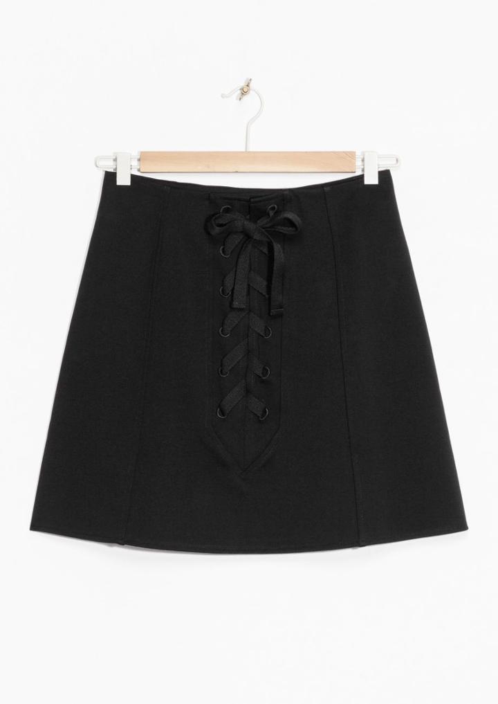 Other Stories Lace-up Skirt