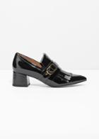 Other Stories Patent Leather Loafer Pumps - Black