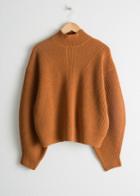 Other Stories Wool Blend Turtleneck Sweater - Orange