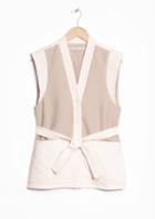 Other Stories Quilted Overlapping Waistcoat