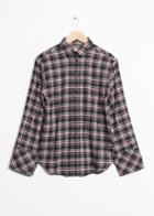 Other Stories Check Cotton Shirt - Black
