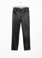 Other Stories High Waisted Leather Trousers - Black