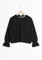 Other Stories Trumpet Sleeve Blouse - Black
