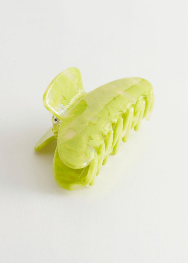 Other Stories Glossy Claw Clip - Green