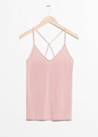 Other Stories Spaghetti Strap Tank Top - Pink