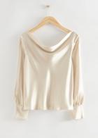 Other Stories Draped Long Sleeved Blouse - Beige