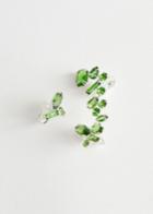 Other Stories Glass Stone Ear Cuff - Green