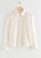 Other Stories Mulberry Silk Buttoned Blouse - White
