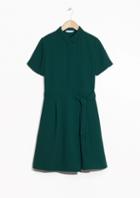 Other Stories Belted Collar Dress