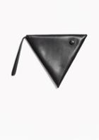 Other Stories Triangle Leather Clutch