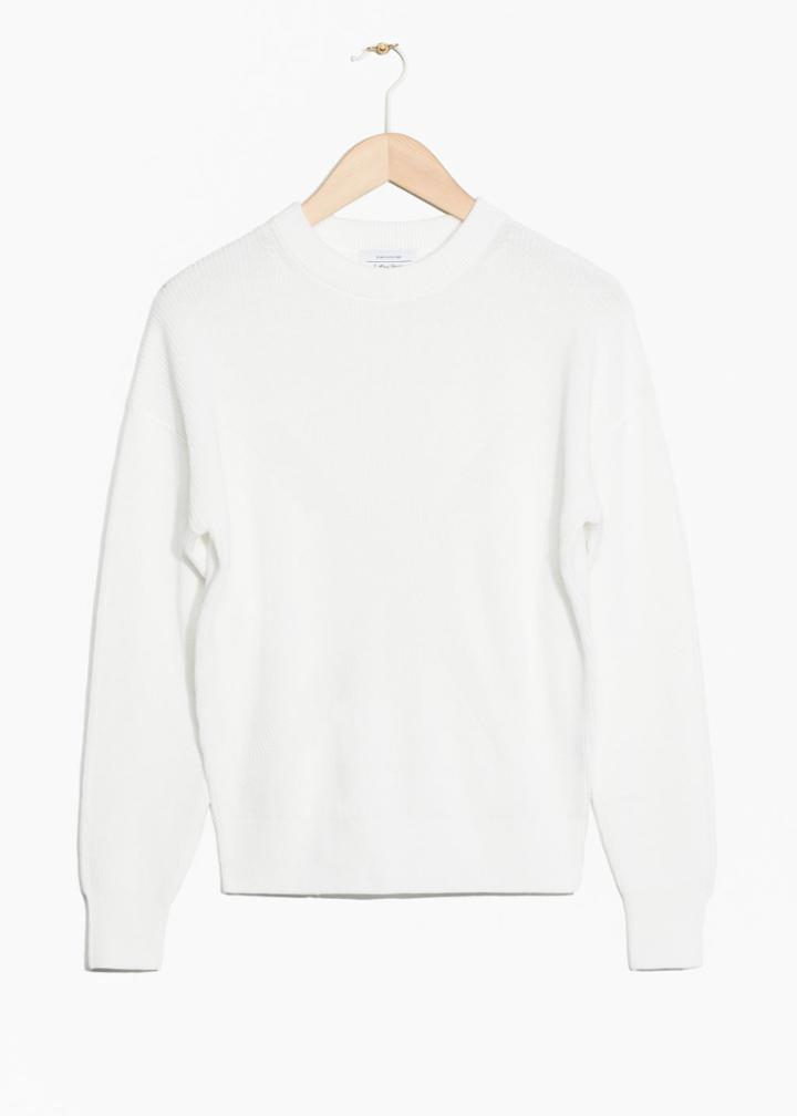Other Stories Organic Cotton Knit - White