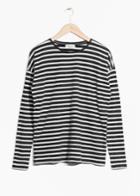 Other Stories Striped Cotton Sweater - Black