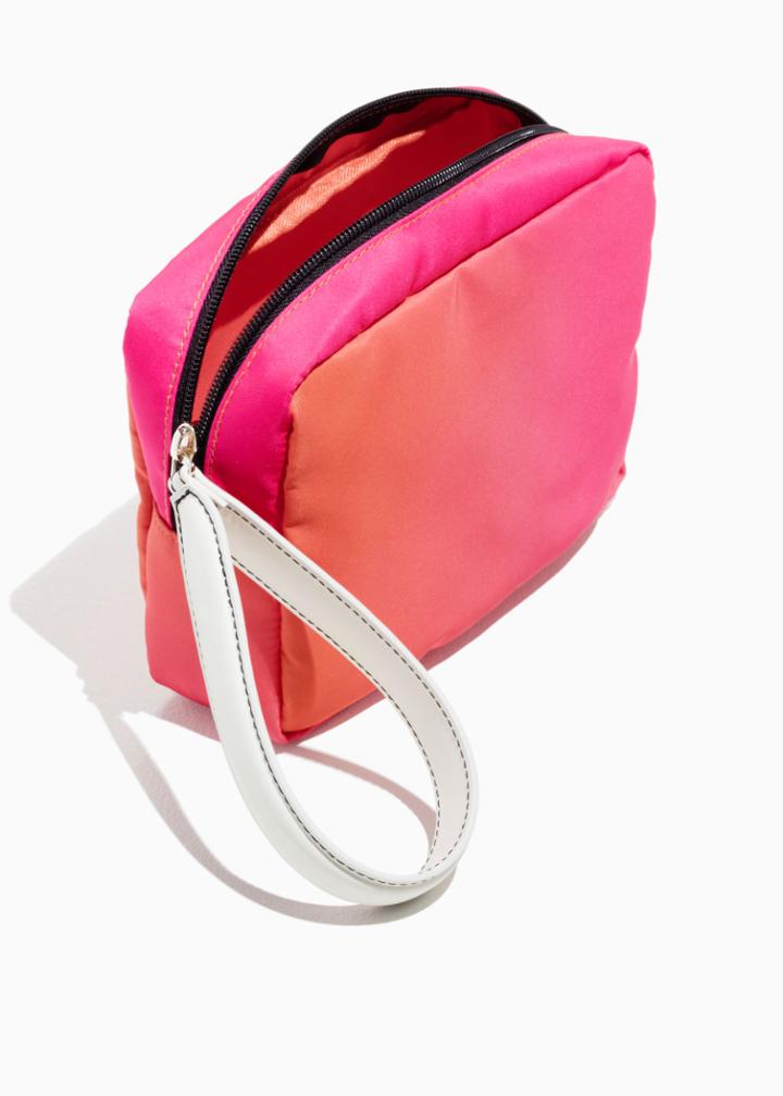 Other Stories Nylon & Leather Beach Clutch - Orange
