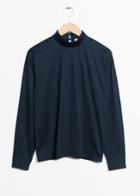 Other Stories Pleated Frill Sweater - Blue