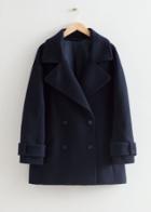 Other Stories Relaxed Pea Coat - Blue