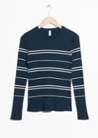 Other Stories Striped Long Sleeve Shirt - Blue
