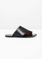Other Stories Curved Toe Strap Sandals - Black