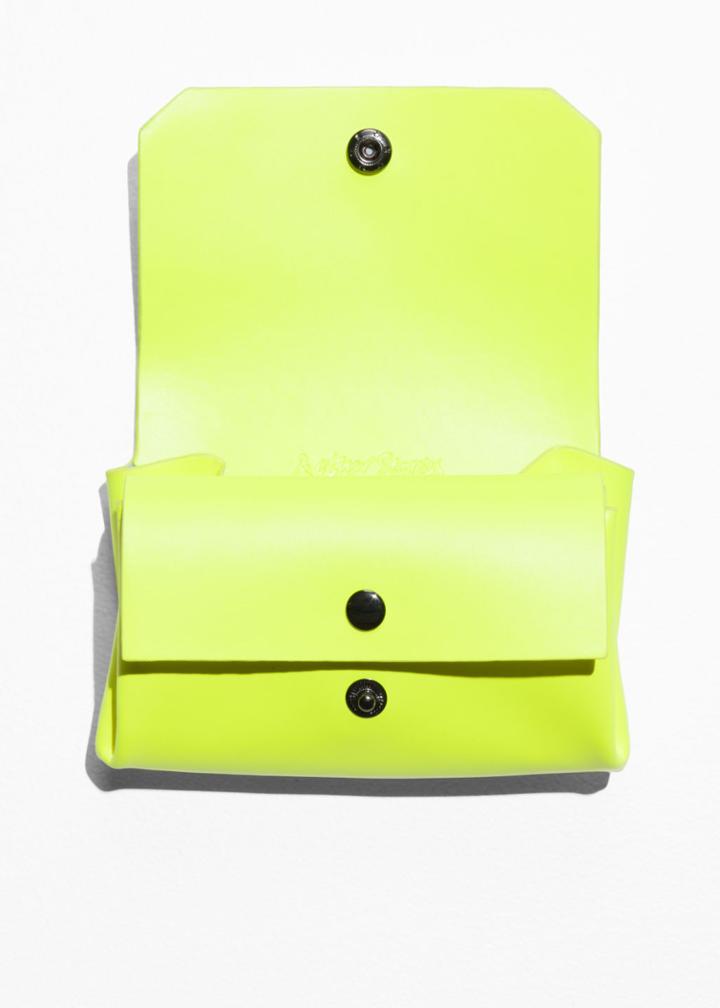 Other Stories Leather Mini Wallet - Yellow