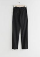 Other Stories Slim Zip-cuff Trousers - Black