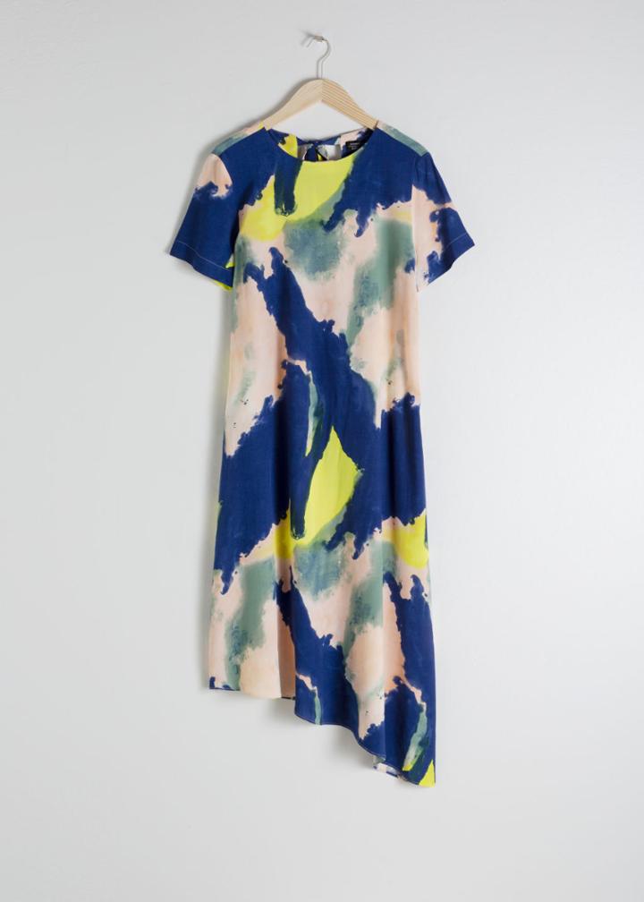 Other Stories Asymmetrical Shirt Dress - Blue