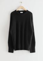 Other Stories Oversized Knit Sweater - Black