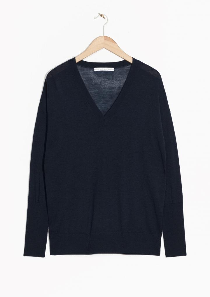 Other Stories Merino Wool V-neck Sweater