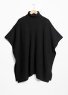 Other Stories Turtleneck Cape - Black