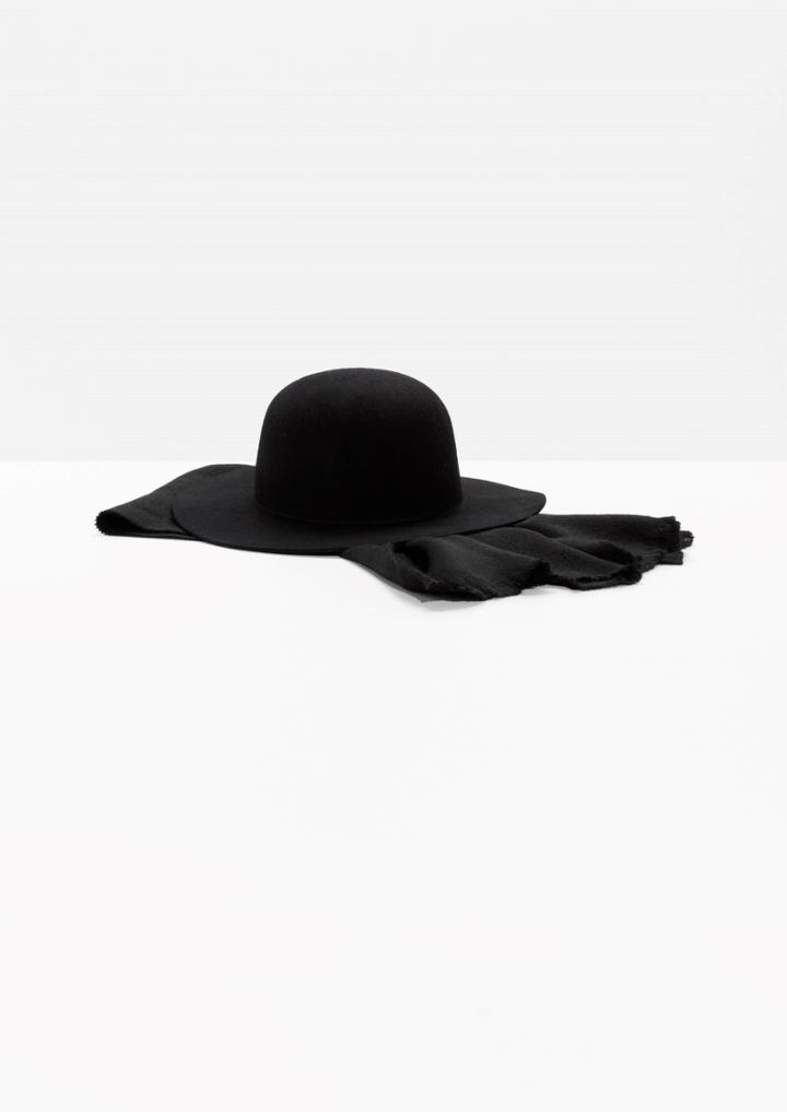 Other Stories Crown Hat With Scarf