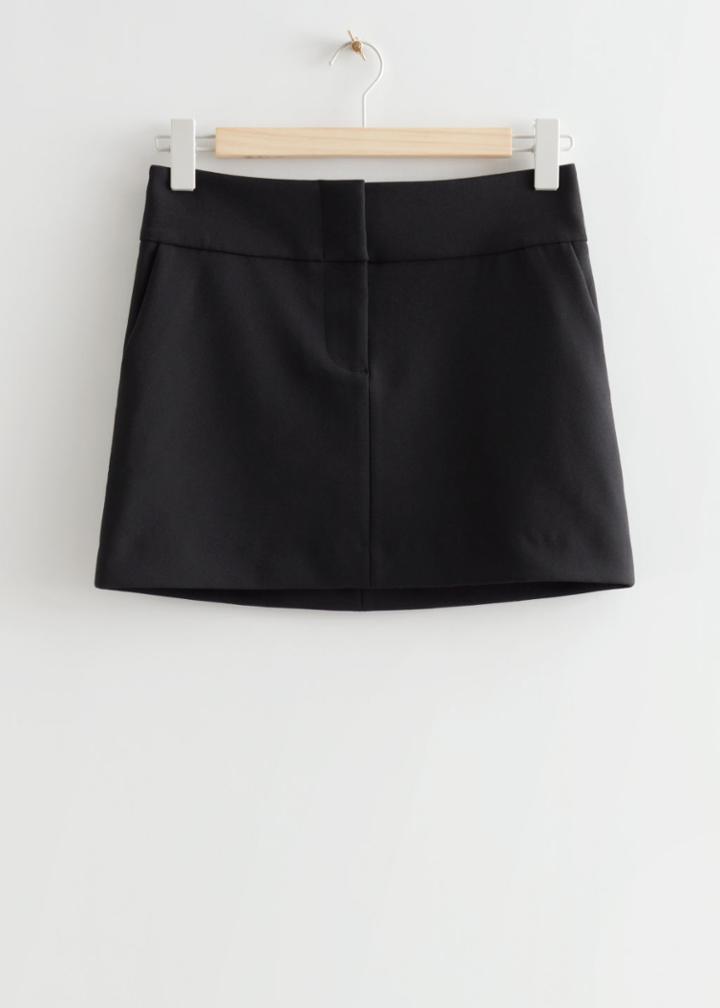 Other Stories Tailored Mini Skirt - Black