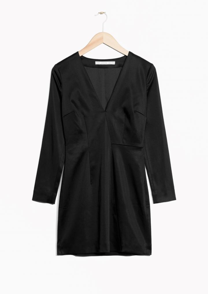 Other Stories Glossy Little Black Dress