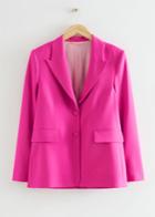 Other Stories Tailored Single-breasted Blazer - Pink
