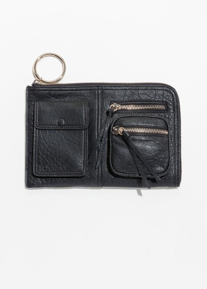 Other Stories Quad Pocket Clutch - Black