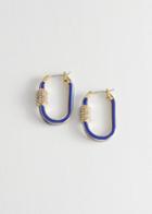 Other Stories Stone Encrusted Drop Earrings - Blue