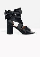 Other Stories Satin Bow Sandals