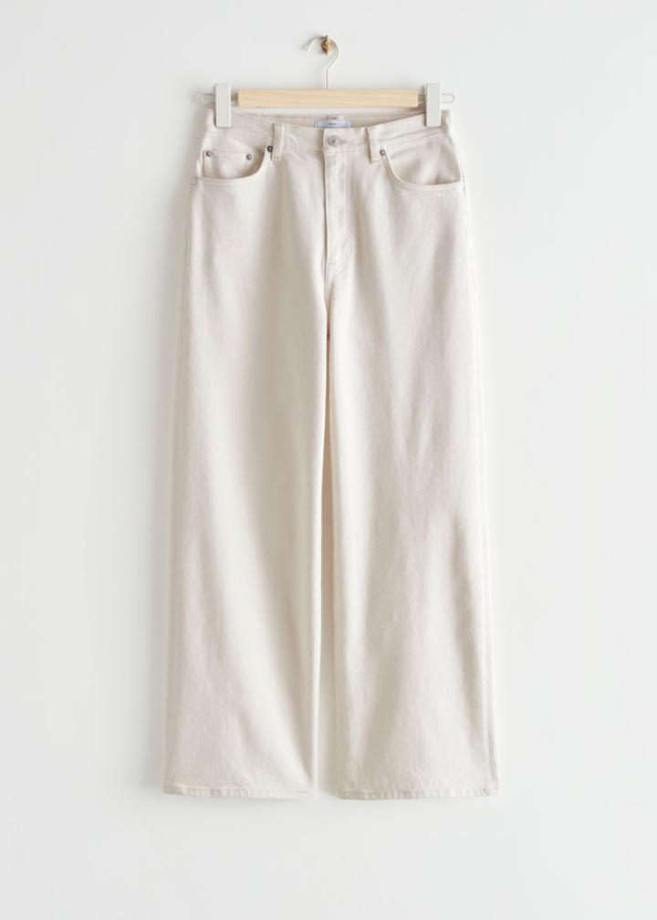 Other Stories Treasure Cut Jeans - White