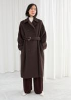 Other Stories Duo D-ring Belted Coat - Beige
