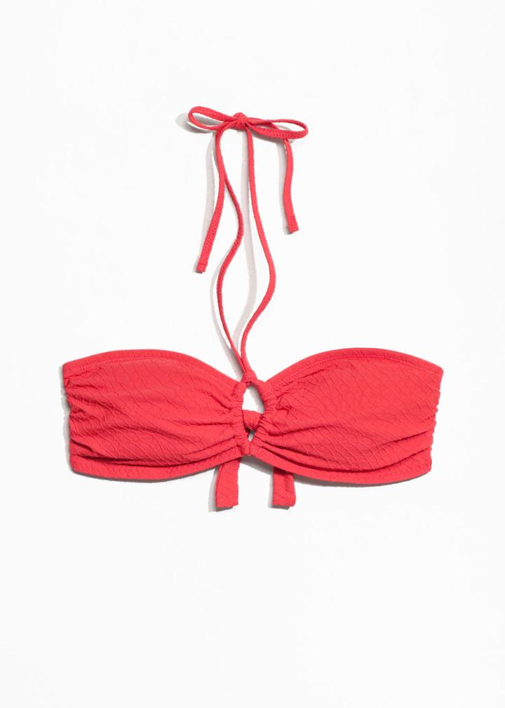 Other Stories Bandeau Bikini Top - Red